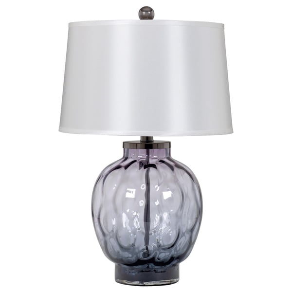 purple glass lamp base