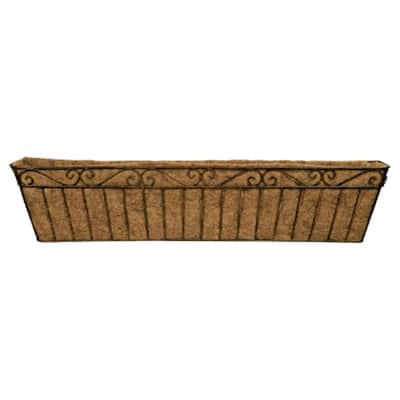 Imperial Metal Window Box Planter and Coco Liner