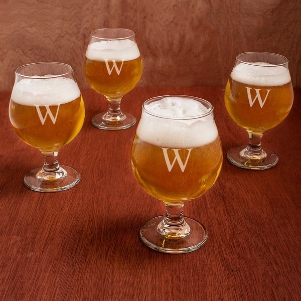 Shop Personalized Belgian Beer Glasses Set Of 4 Free