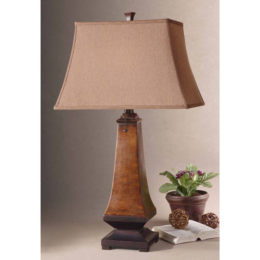 Uttermost Caldaro Mottled Brown and Oil-rubbed Bronze Table Lamp