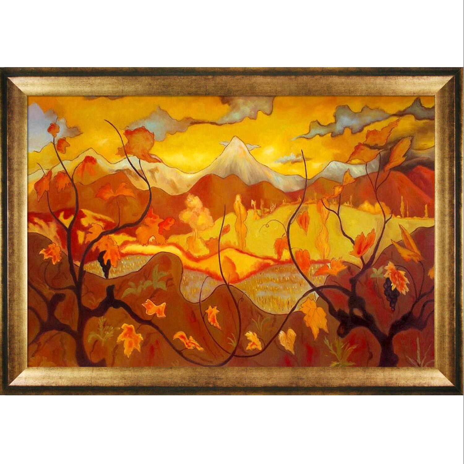 La Pastiche PaulElie Ranson 'Vines' Handpainted Framed Canvas Art