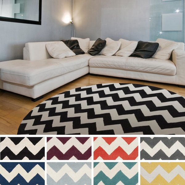 Shop HandTufted Molly Chevron Wool Rug 6' On Sale Free Shipping Today