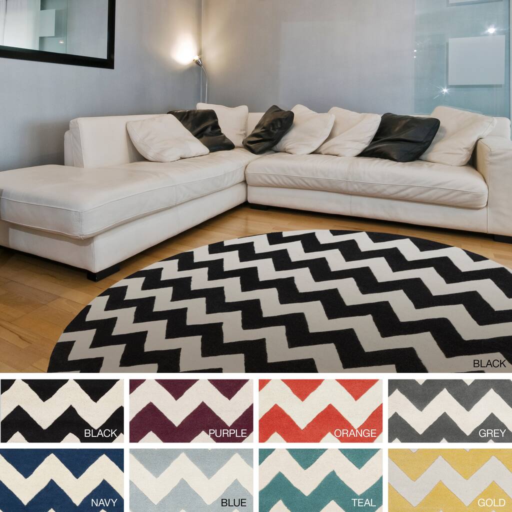 Hand-Tufted Marcie Chevron Wool Rug
