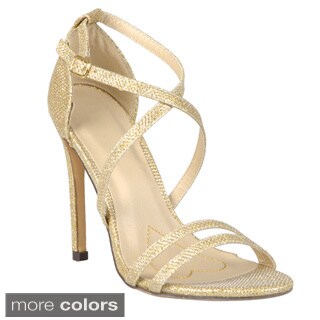 Shop Journee Collection Women's 'Golden-22' Shimmer Ankle Strap ...