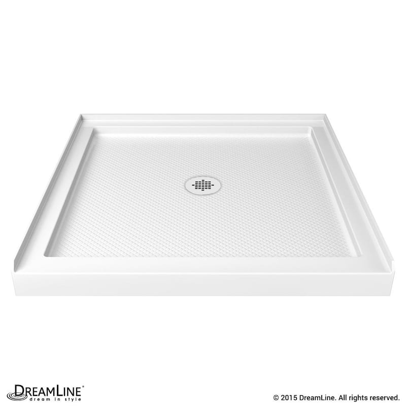 DreamLine Flex 32 in. D x 32 in. W x 74 3/4 in. H Pivot Shower Door and Shower Base Kit - 32" x 32"