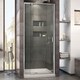 preview thumbnail 12 of 46, DreamLine Flex 32 in. D x 32 in. W x 74 3/4 in. H Pivot Shower Door and Shower Base Kit - 32" x 32" Beige