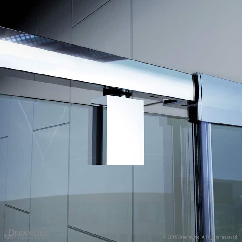 DreamLine Flex 32 in. D x 32 in. W x 74 3/4 in. H Pivot Shower Door and Shower Base Kit - 32" x 32"