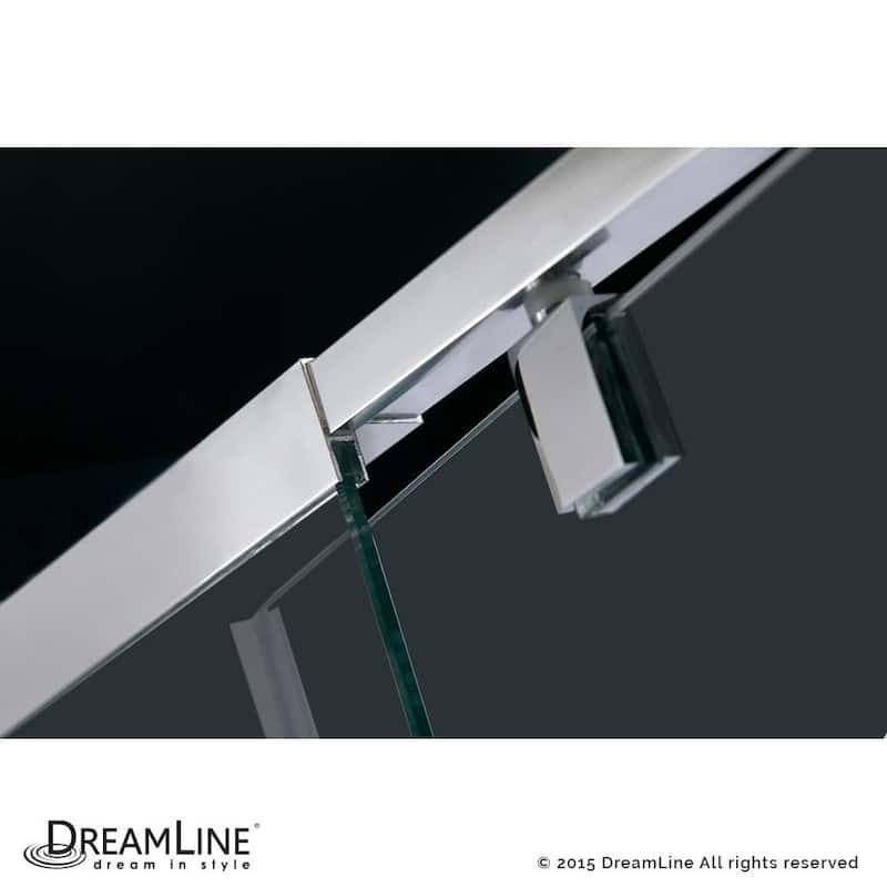 DreamLine Flex 36 in. D x 36 in. W x 74 3/4 in. H Pivot Shower Door and Shower Base Kit - 36" x 36"