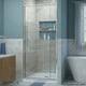 preview thumbnail 4 of 45, DreamLine Flex 36 in. D x 36 in. W x 74 3/4 in. H Pivot Shower Door and Shower Base Kit - 36" x 36"