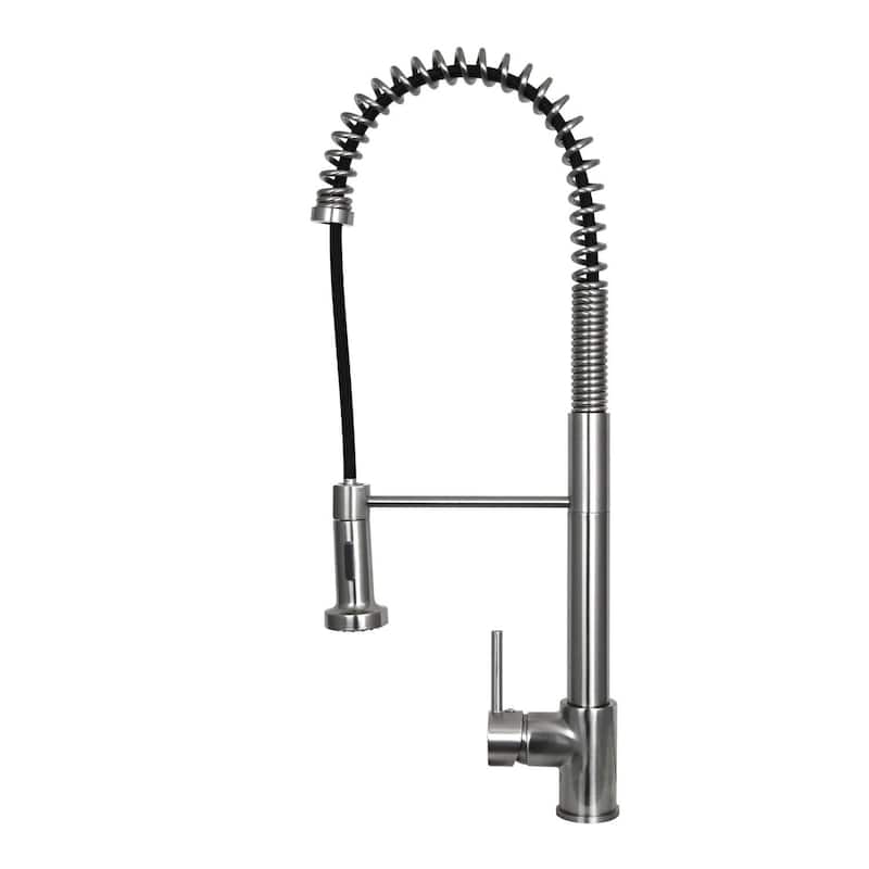 Dyconn Faucet Huron SP001-A27BN Brushed Nickel Flexible Swivel Pull Down Kitchen Faucet