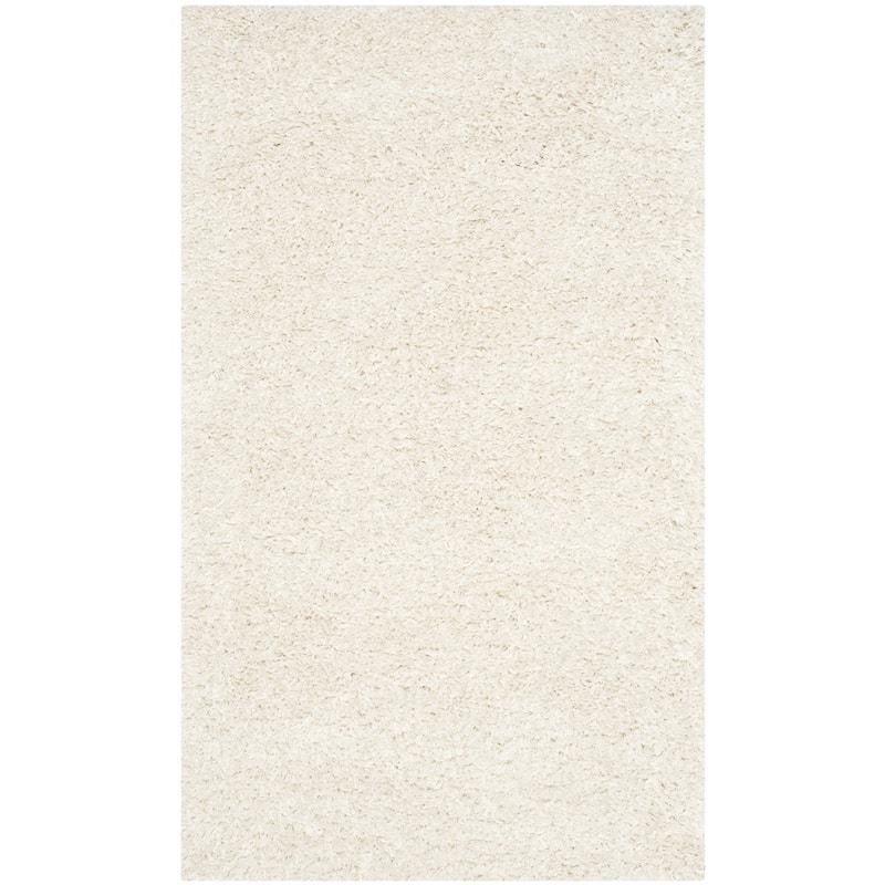 SAFAVIEH New York Shag Ruslana 1.2-inch Thick Rug - 3'  x  5' - Ivory/Ivory - Runner/Rectangle