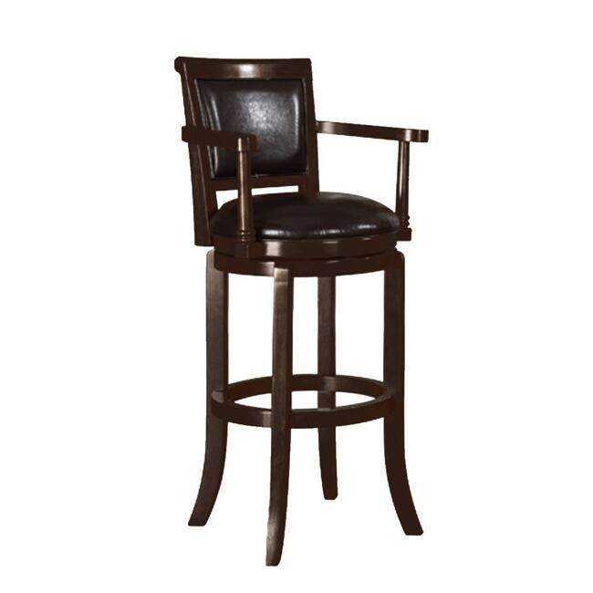 Manchester Espresso Finish 30-inch Swivel Bar Stool