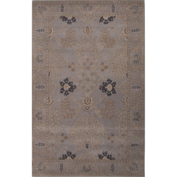 Maison Rouge Joyce Handmade Floral Grey/ Tan Area Rug (8' x 10')