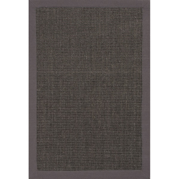 Handmade Abstract Pattern Black/ Grey Sisal Area Rug (9 x 12