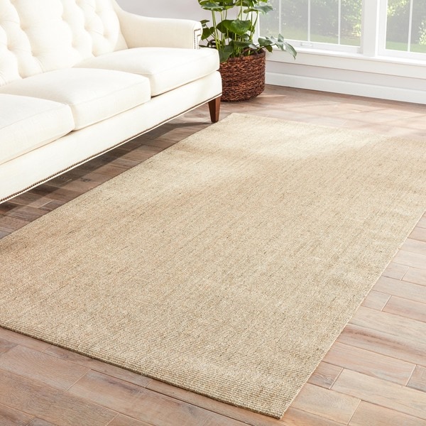 Hermosa Natural Solid Beige Area Rug (5' X 8') Free Shipping Today