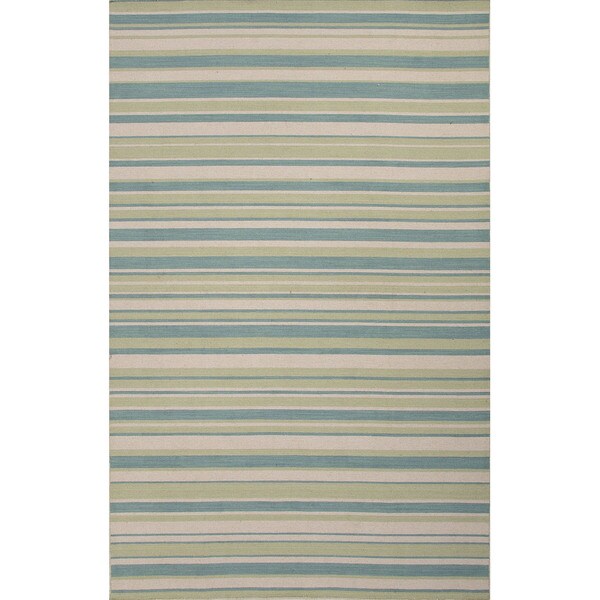Shop Handmade Stripes Blue Area Rug 4' x 6' Free Shipping Today