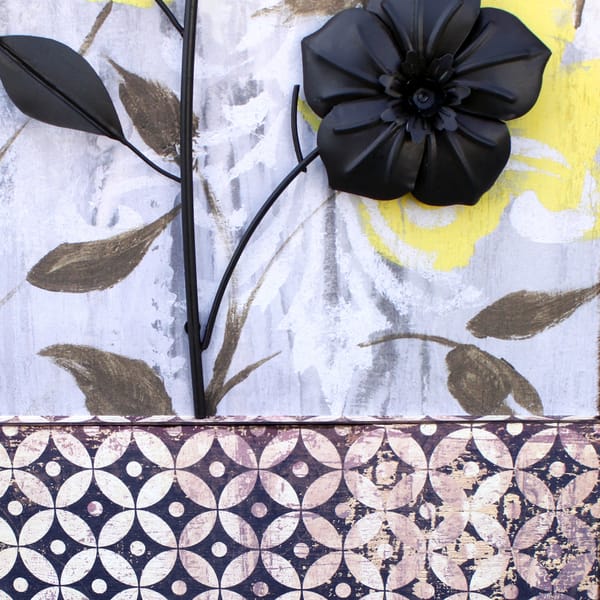 Shop Hand Crafted Colorful Flowers Metal Wall Art Free Shipping