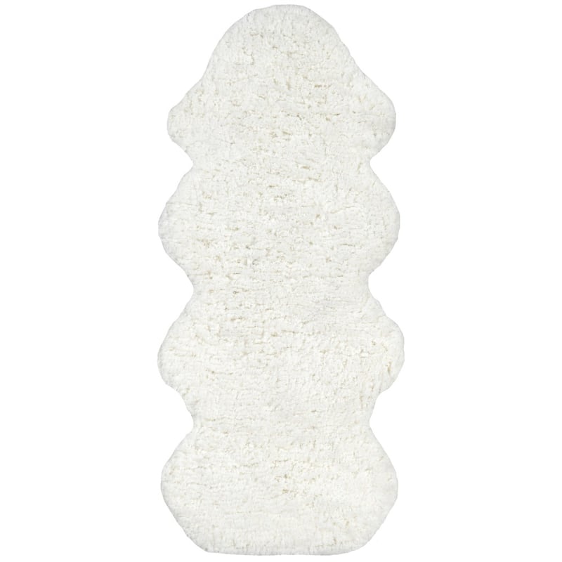 Nuloom Handmade Faux Sheepskin Shag Rug - 2' x 4'5"