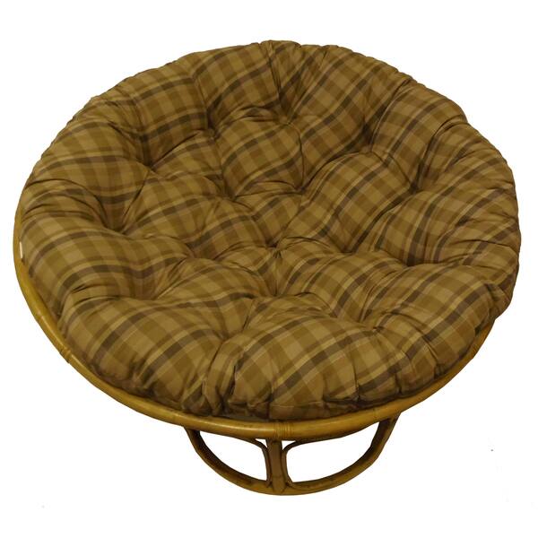 Celebration Tan Plaid Reversible Papasan Cushion Bed Bath & Beyond 9210002