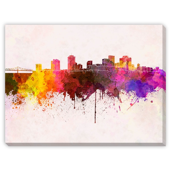 Gallery Direct Paulrommer S New Orleans Skyline In Watercolor Gallery Direct Paulrommer X27 S New Orleans Skyline In Watercolor