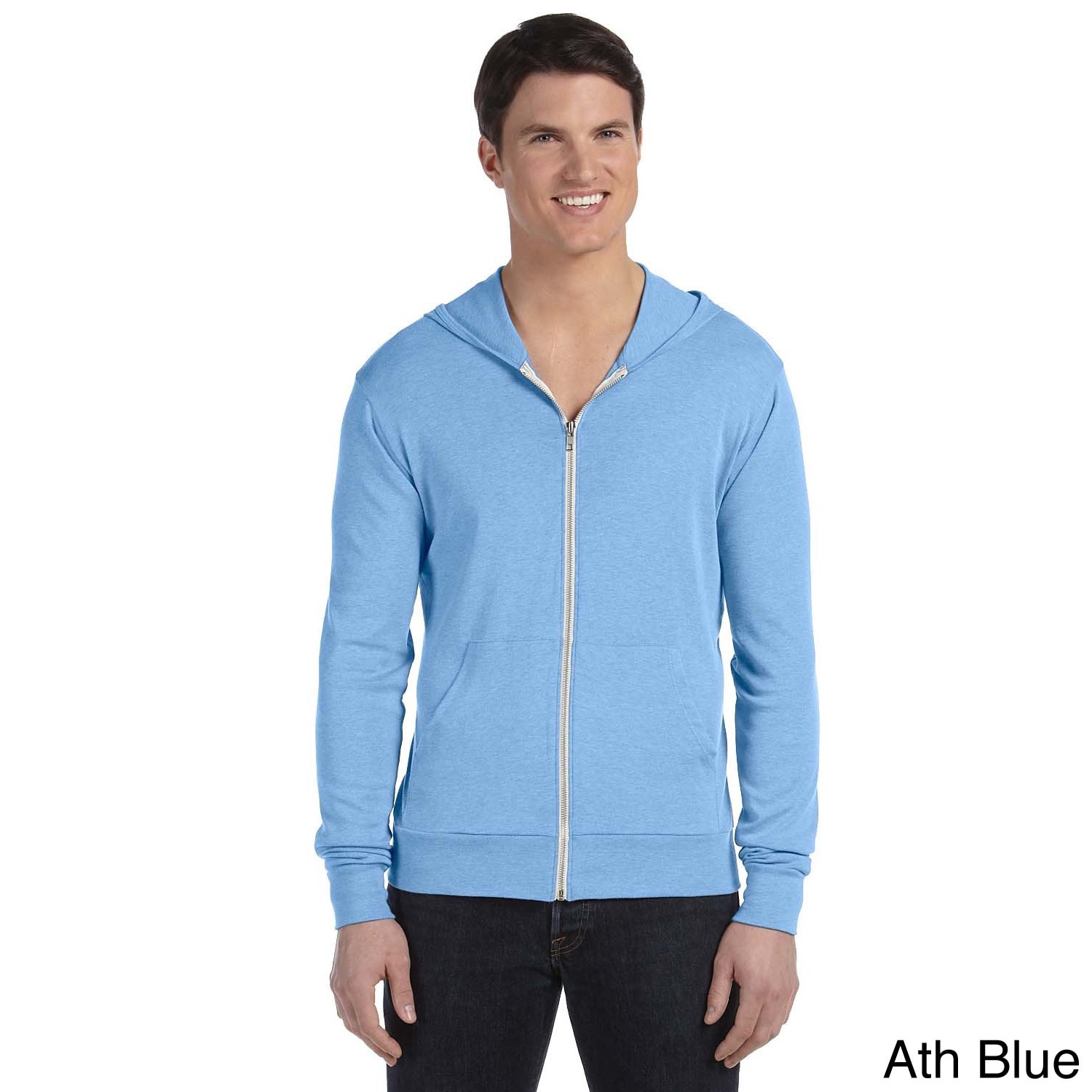 Unisex Triblend Lightweight Full zip Hoodie