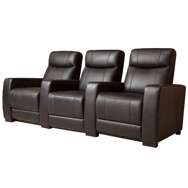 Abbyson Living Montgomery 3-piece Top Grain Leather Power Theatre ...