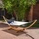 preview thumbnail 21 of 37, Grand Cayman Hammock with Wood Frame by Christopher Knight Home