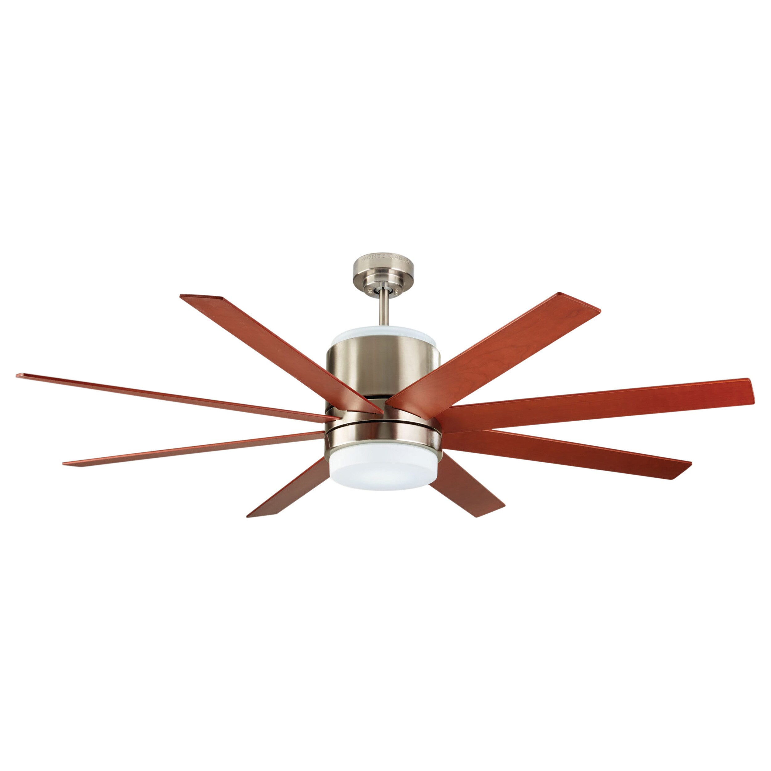 Shop Monte Carlo Araya 58 Inch 8 Blade Brushed Steel Ceiling Fan