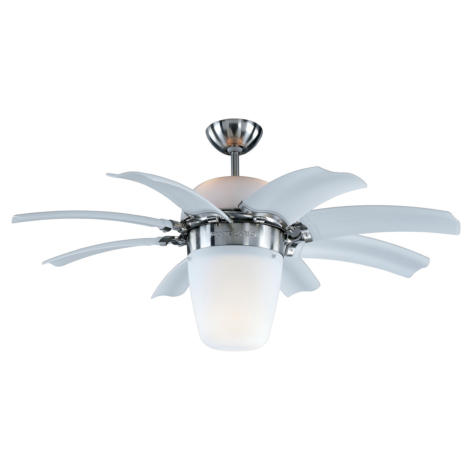 Shop Monte Carlo Airlift 44 Inch 8 Blade Brushed Steel Ceiling Fan