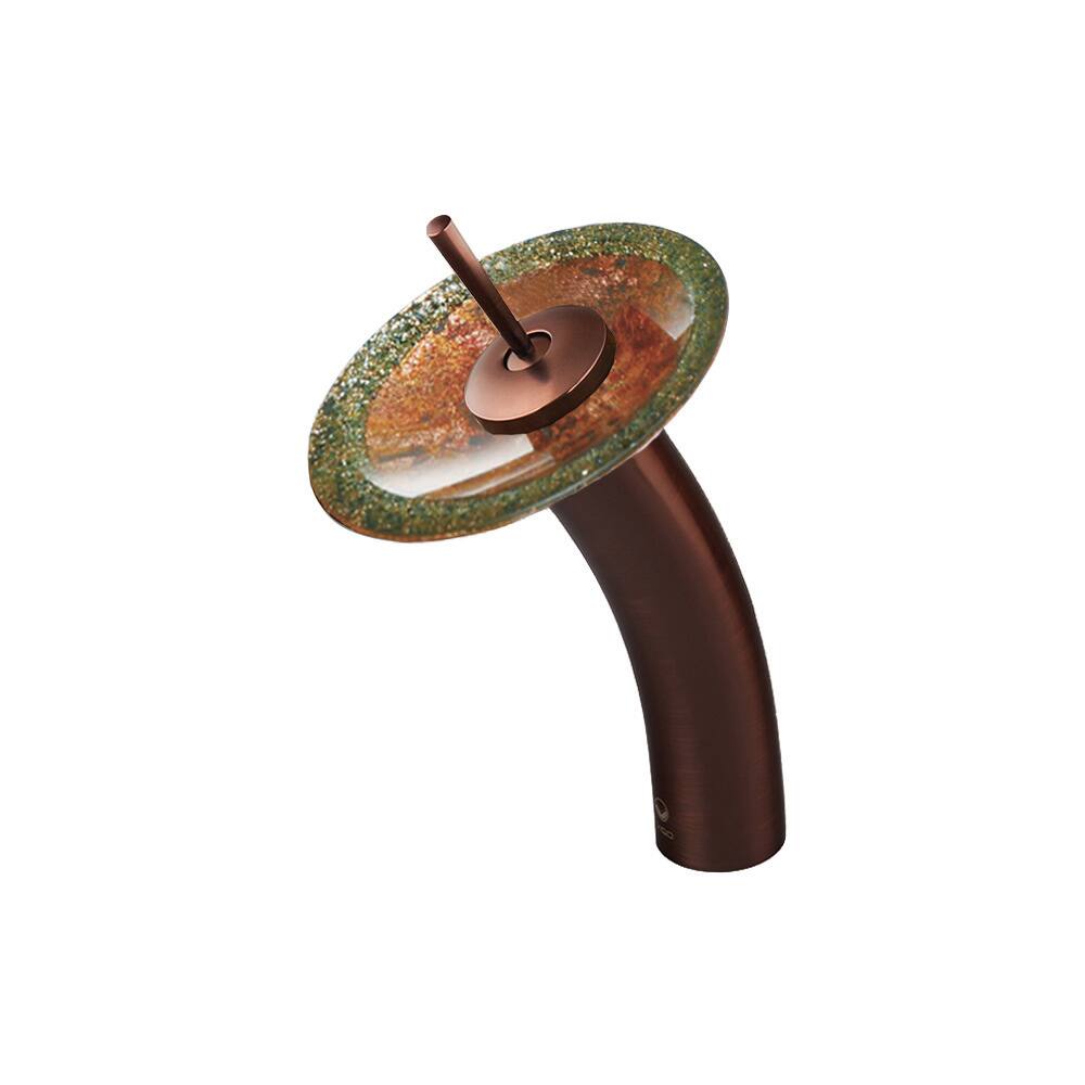 VIGO Oil Rubbed Bronze Single Lever Waterfall Faucet with Janus Glass Disc