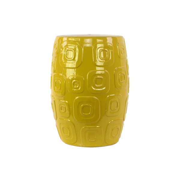 Ceramic Decorative Yellow Stool