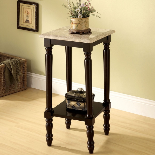 Furniture of America Arboreta Classic Marble Rectangular Top Side