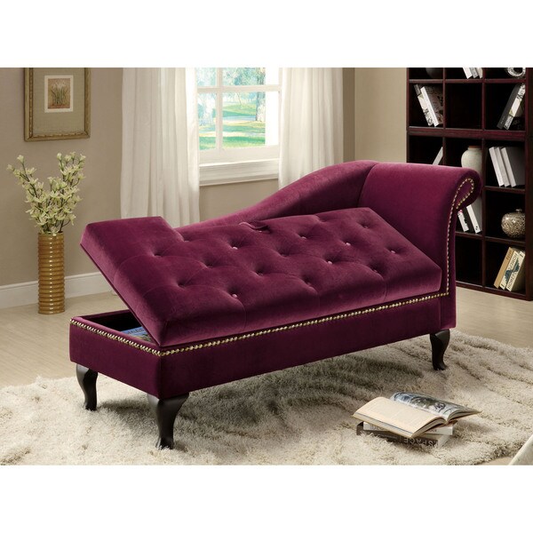 leather chaise lounge with storage