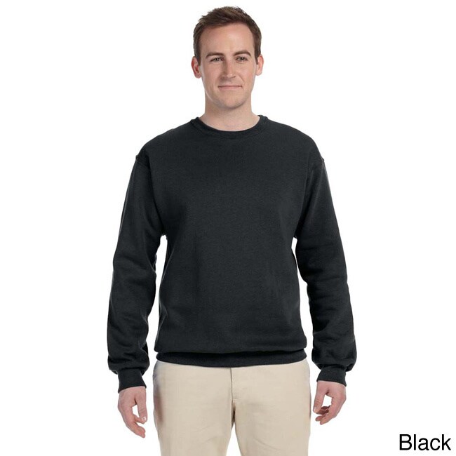 fruit of the loom white crew neck sweatshirt