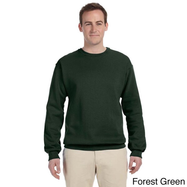 fruit of the loom men's fleece crew sweatshirt