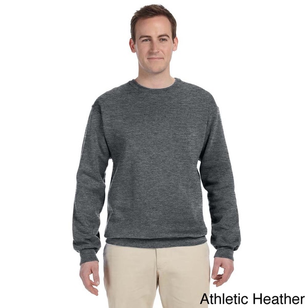 fruit of the loom men's fleece crew sweatshirt