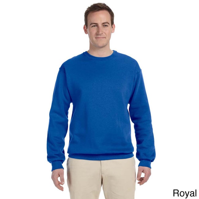 fruit of the loom white crew neck sweatshirt