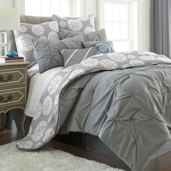 Amraupur Overseas Lorna Multicolored Reversible 8-piece Comforter Set
