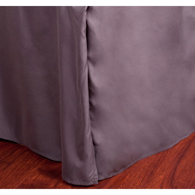 1500 Series Ultra-soft Assorted Color Bed Skirts - Grey - Full