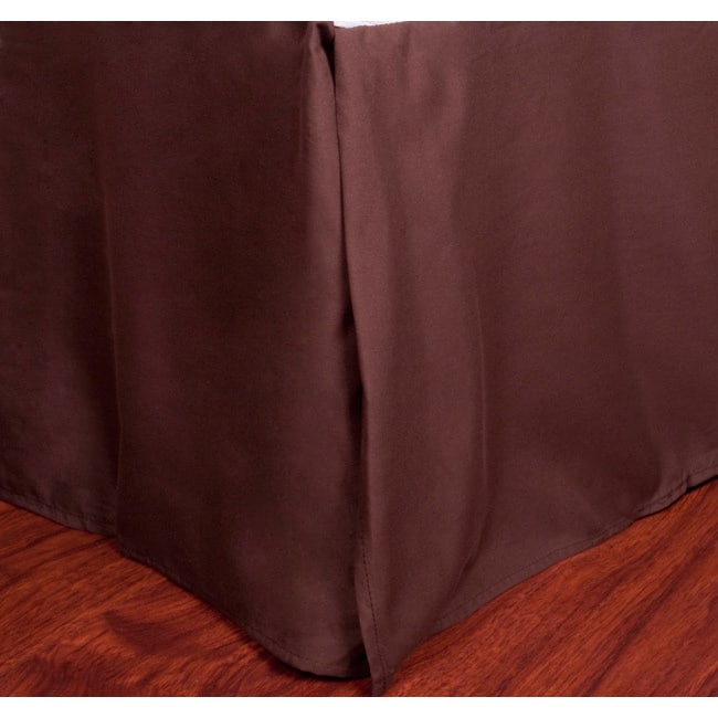 1500 Series Ultra-soft Assorted Color Bed Skirts - Chocolate - Twin
