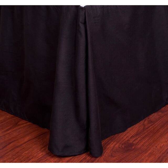 1500 Series Ultra-soft Assorted Color Bed Skirts - Black - Twin