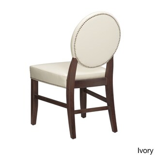 Sunpan Florence Leather Dining Chairs (Set of 2) (Ivory)