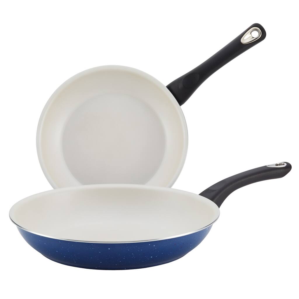 Farberware New Traditions Blue Speckled Aluminum Twin Pack Nonstick Skillet Set