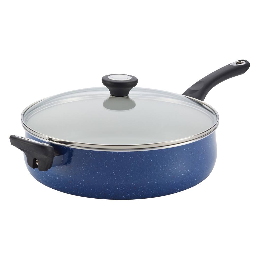 Farberware New Traditions Blue Speckled Aluminum Nonstick 5-quart Jumbo Cooker with Helper Handle