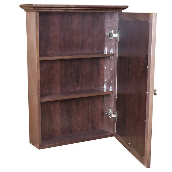 Shop Small Cherry Stained Wall Mounted Medicine Cabinet Free