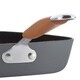 preview thumbnail 4 of 2, Rachael Ray Cucina Hard-Anodized Nonstick 11-inch Deep Square Grill Pan, Grey with Pumpkin Orange Handle