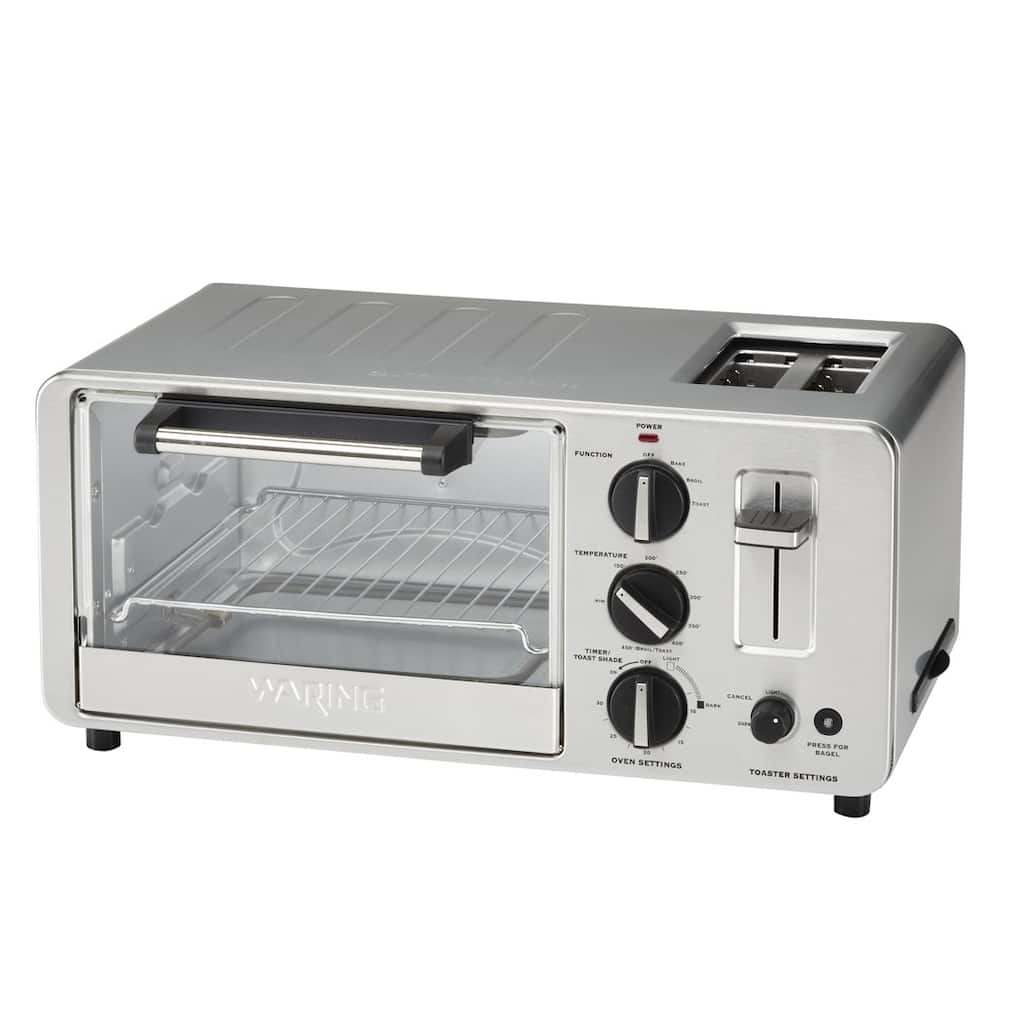 Waring WTO150 4-Slice Toaster Oven with Built-In 2-Slice Toaster (Refurbished)