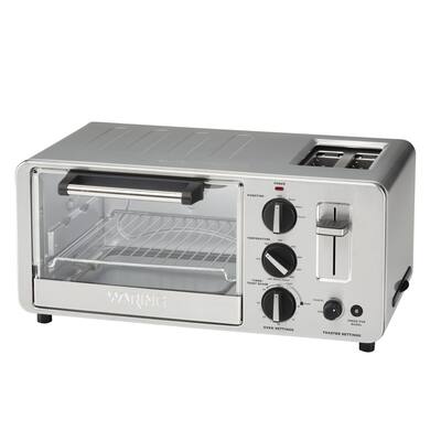 Waring WTO150 4-Slice Toaster Oven with Built-In 2-Slice Toaster (Refurbished)