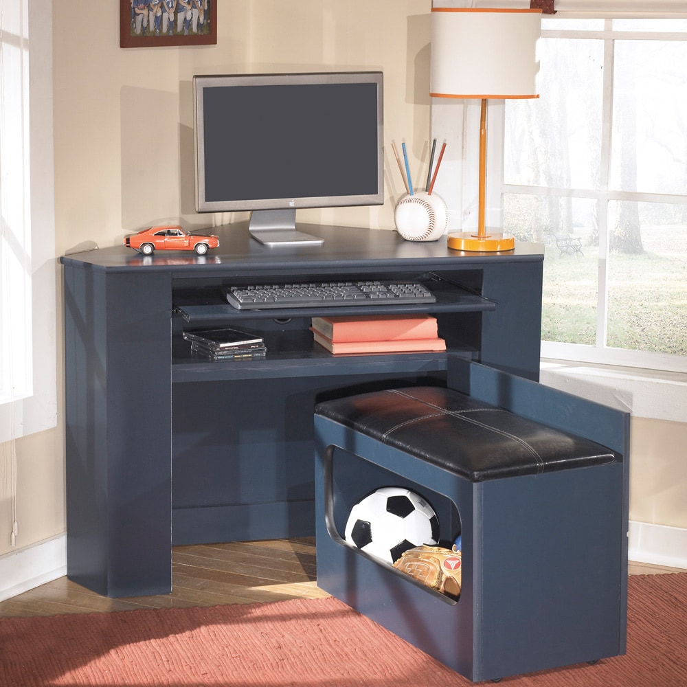 Signature Designs by Ashley Leo Youth Corner Media Desk with Stool