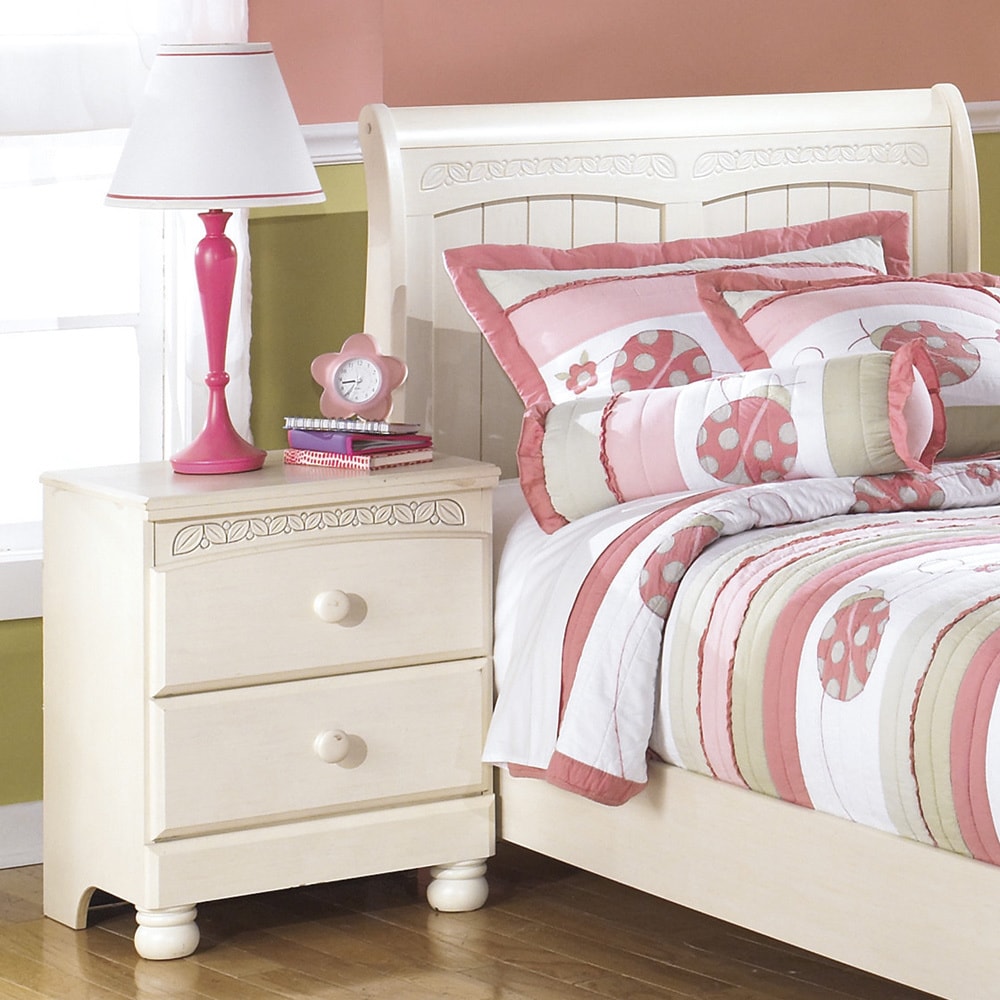 Shop Signature Design By Ashley Cottage Retreat Cream Two Drawer Nightstand Overstock 9217108